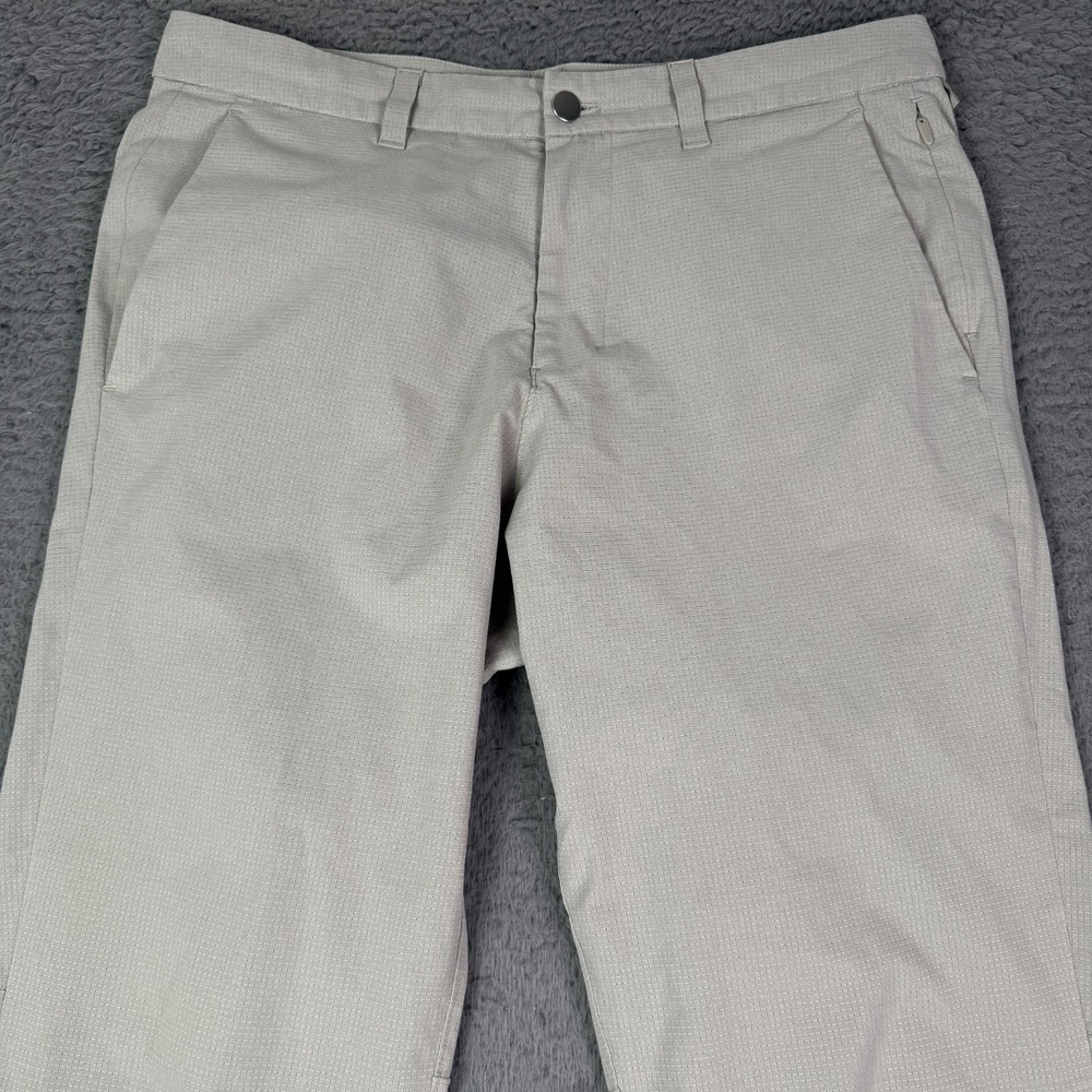 Lululemon ABC Commission Slim-Fit Pant Mens 33x34 Gray Ventlight WovenAir M5AF6S
